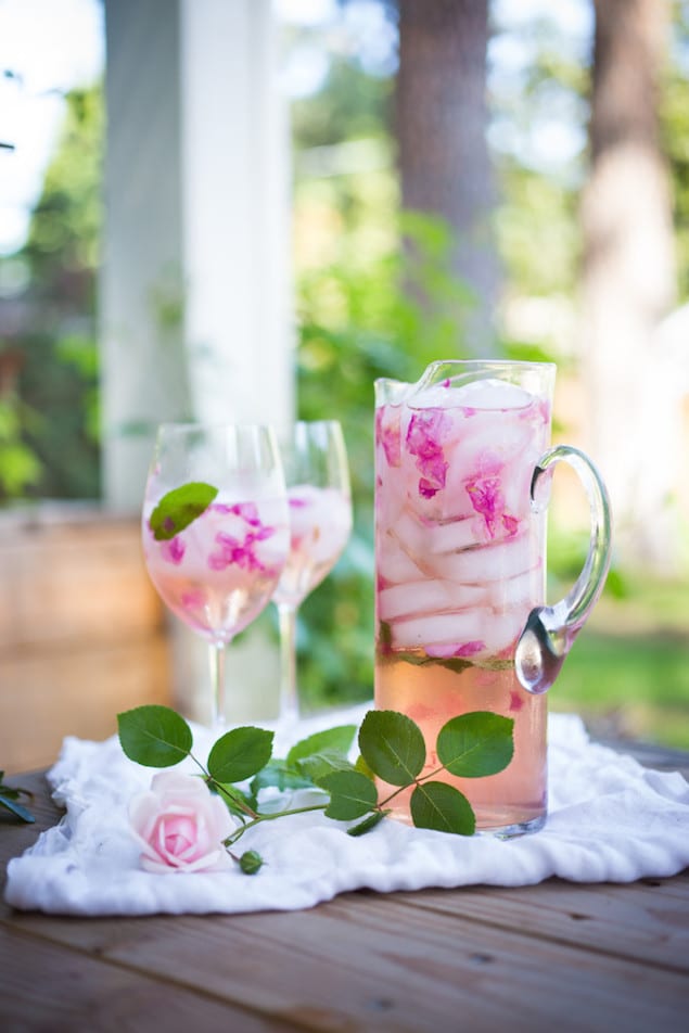 Rose Sangria with Elderflower