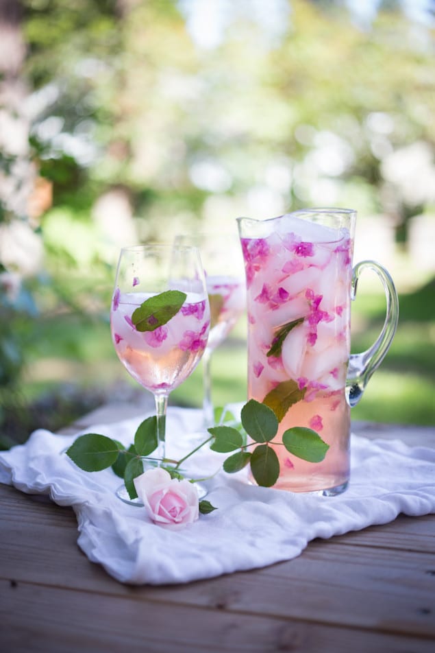 Rose Sangria with Elderflower