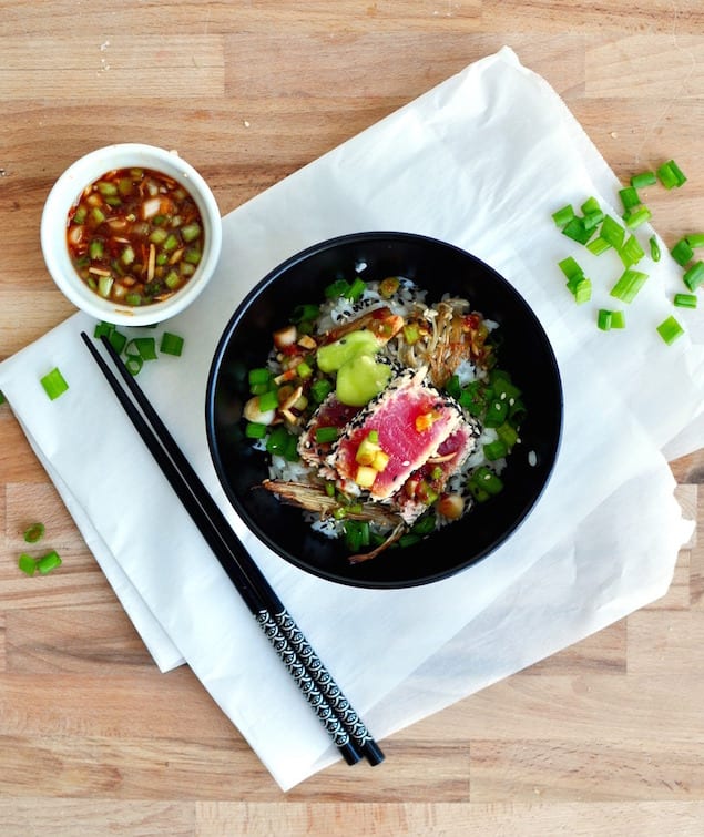 Seared Sesame Tuna Rice Bowl