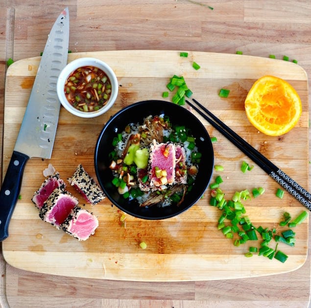 Seared Sesame Tuna Rice Bowl