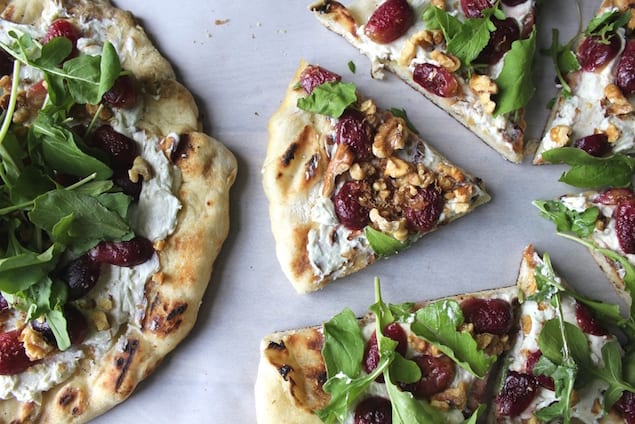 Roasted Grape and Arugula Grilled Flatbread