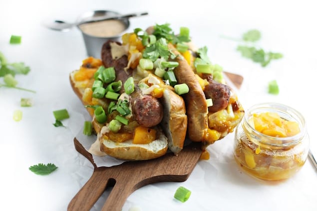 Kitchen Simmer: Grilled Hot Dogs with Pineapple Relish