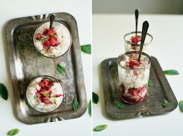 Almond Ice Milk Fruit Salad