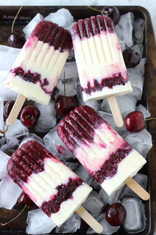 Cherry-Almond-Popsicles