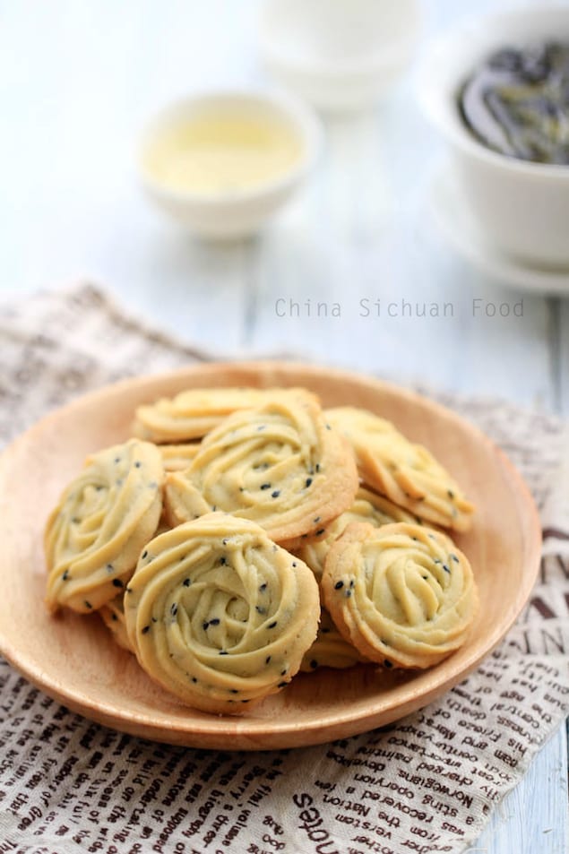 Black Sesame Butter Cookies