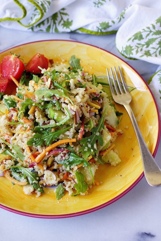 Carrot and Arugula Quinoa Salad with Almonds