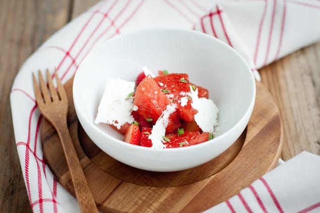 Thyme Watermelon Shave Ice Fruit Salad