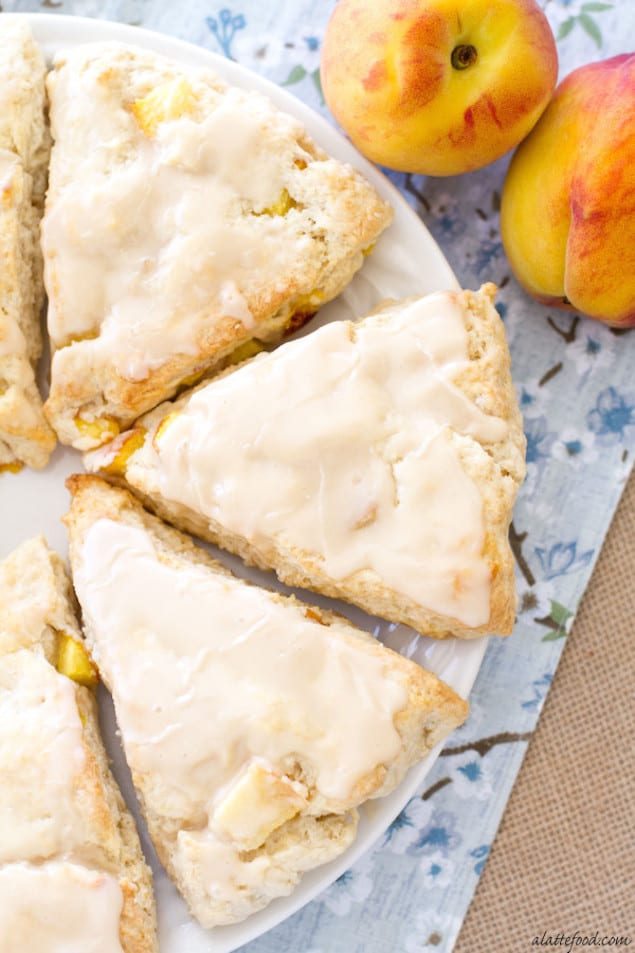 Glazed Peach Scones 1