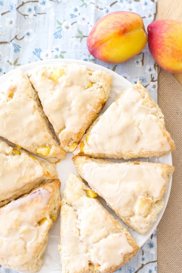 Glazed Peach Scones