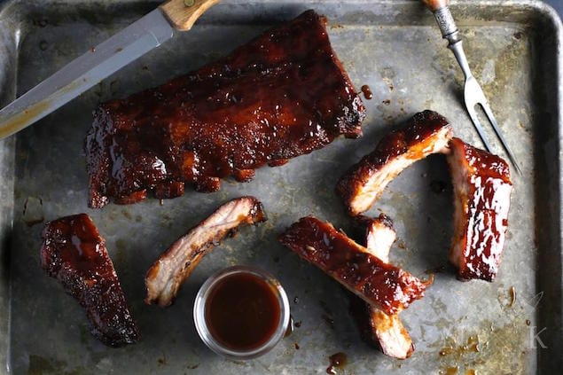 Honey and Bourbon Glazed Ribs