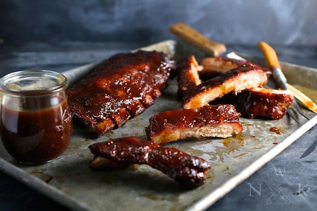 Honey and Bourbon Glazed Ribs