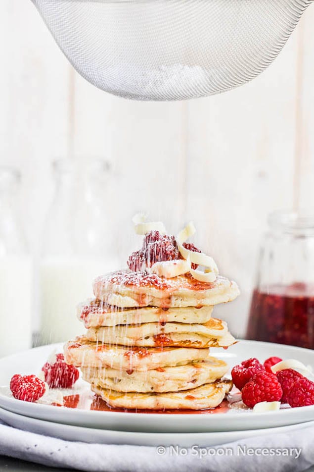 Macadamia and Raspberry Pancakes