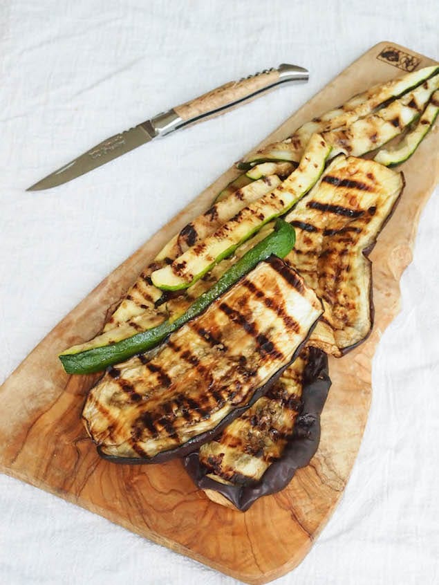 Grilled Zucchini, Eggplant, and Tahini Dip