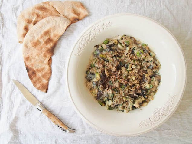 Grilled Zucchini, Eggplant, and Tahini Dip