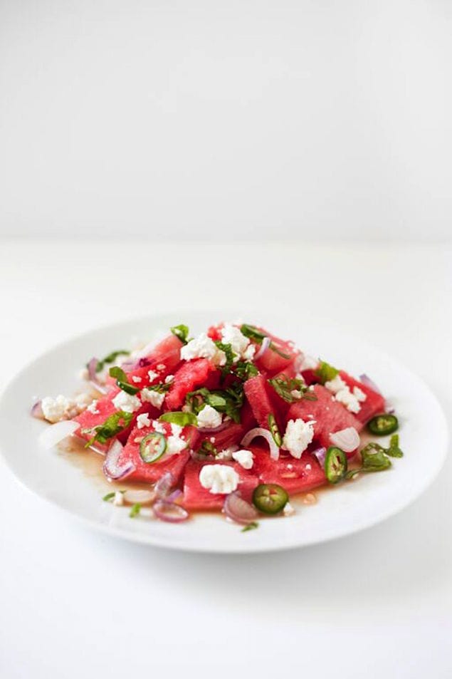 Spicy Watermelon and Feta Salad