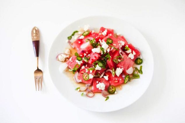Spicy Watermelon and Feta Salad