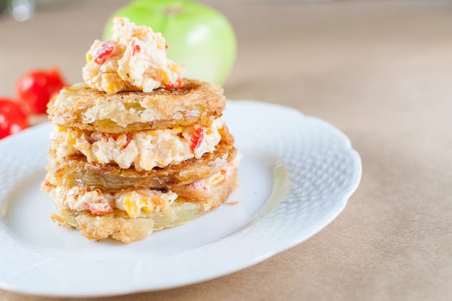 Fried Green Tomatoes and Pimento Cheese