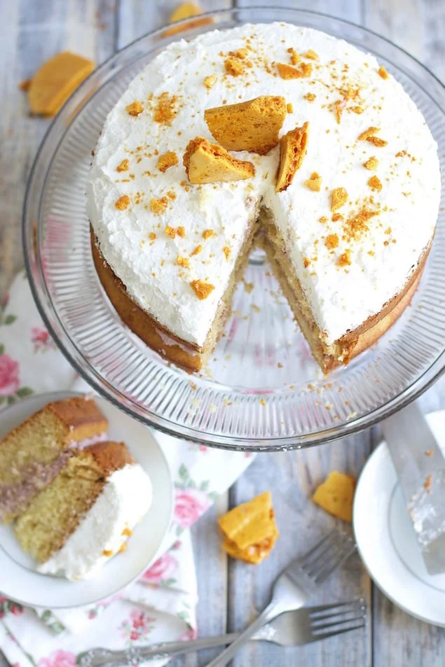 Blackberry and Honeycomb Cake