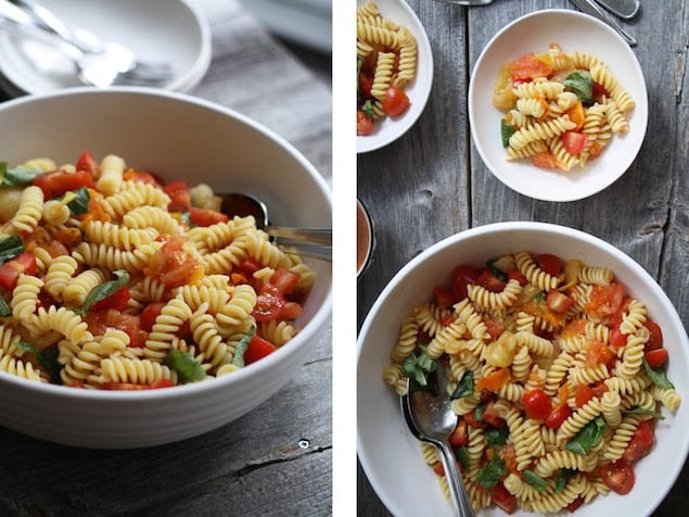 Grilled Summer Tomato Pasta Salad