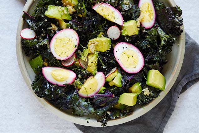 Pickled Egg and Kale Salad