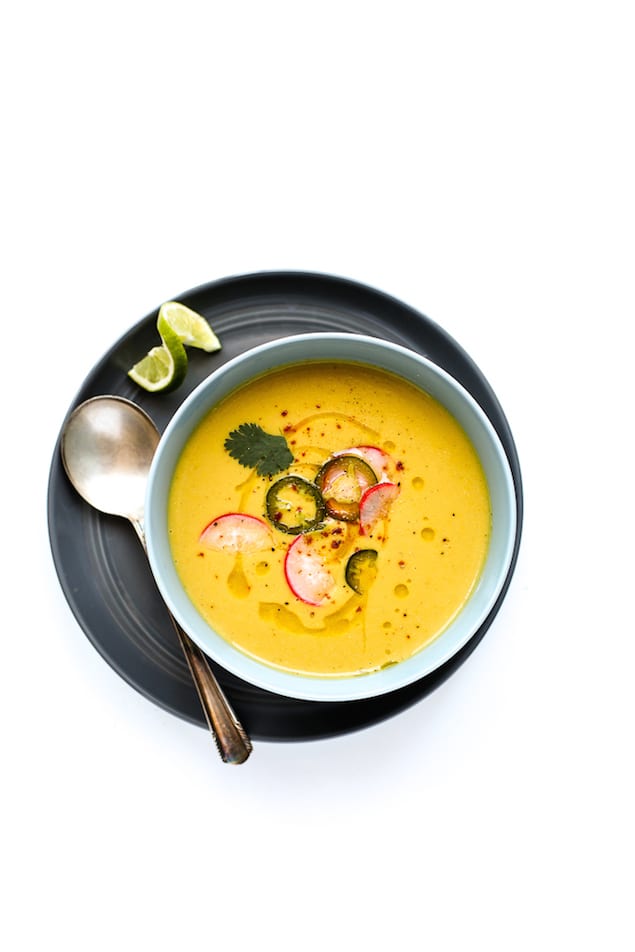 Chilled Cauliflower and Corn Bisque