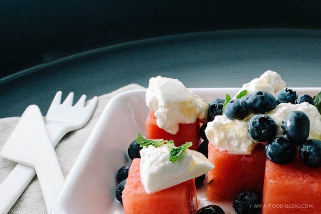 Watermelon and Burrata Fruit Salad