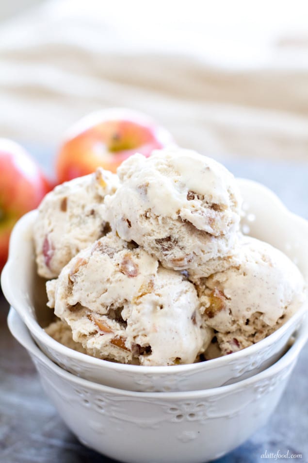 Creamy Caramel Apple Ice Cream