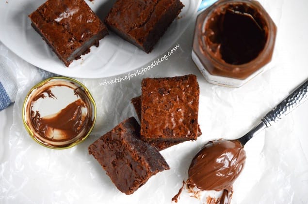 Fudgy Chocolate Hazelnut Brownies