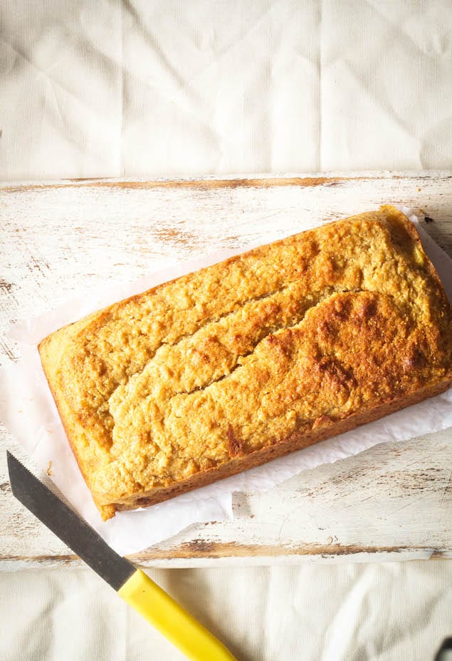 Warm Cinnamon Banana Loaf with Coconut