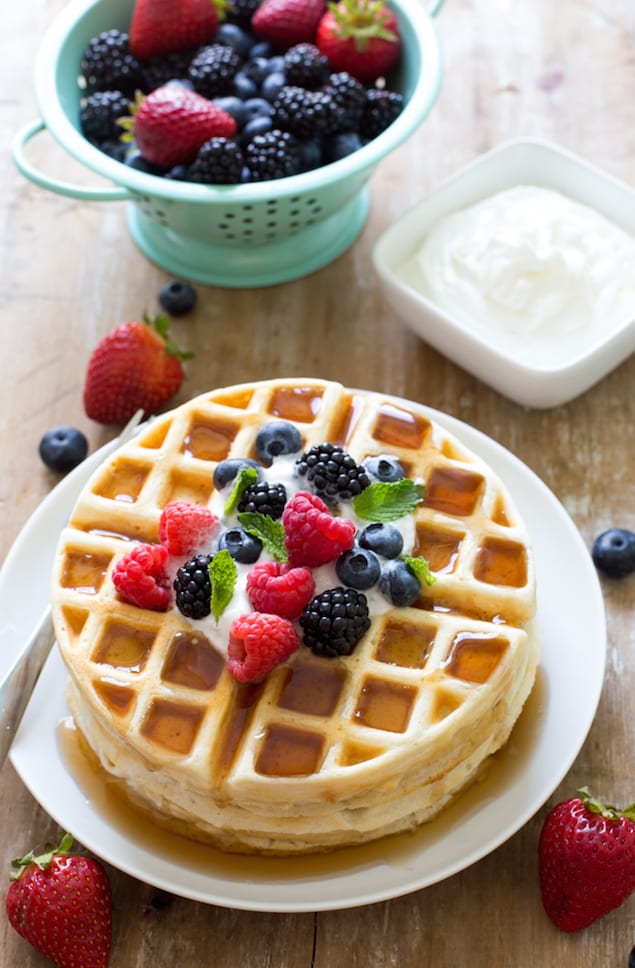 Perfect Greek Yogurt Waffle Batter