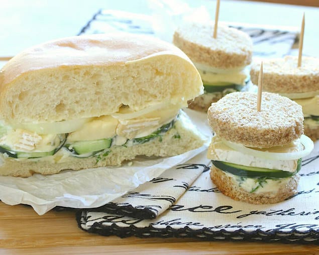 French Cucumber and Blue Cheese Sandwich