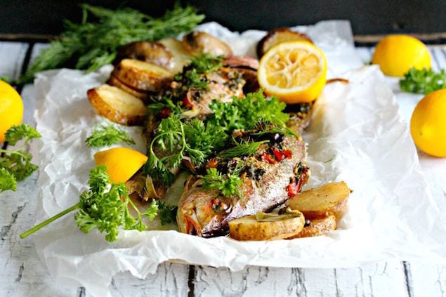 Whole Roasted Snapper and Potatoes