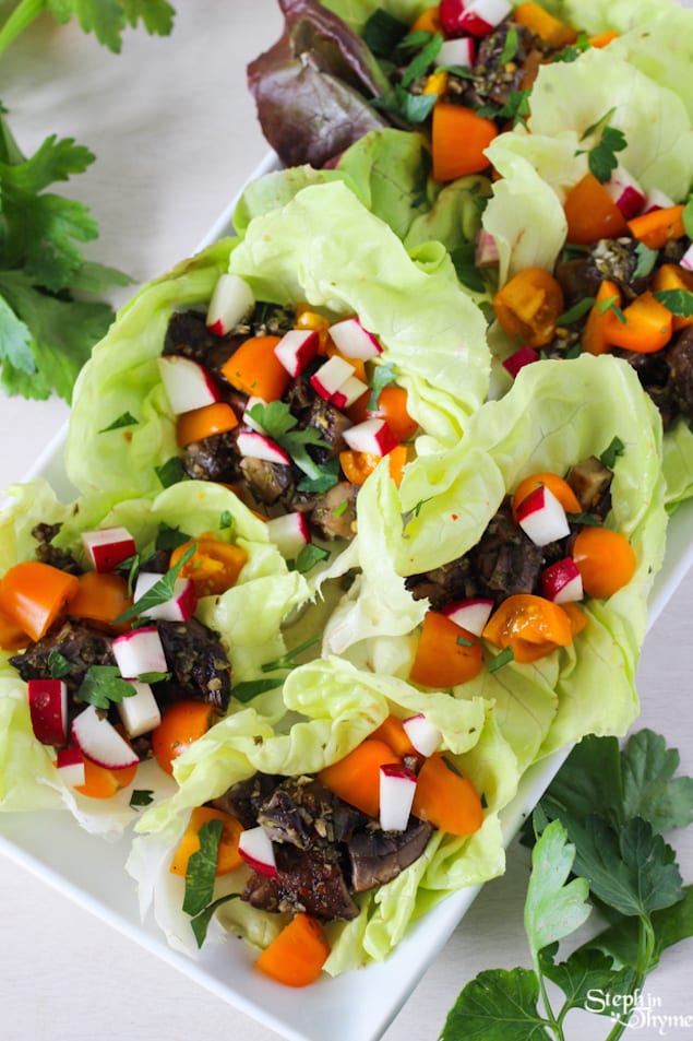 Chimichurri Portobello Mushroom Wraps