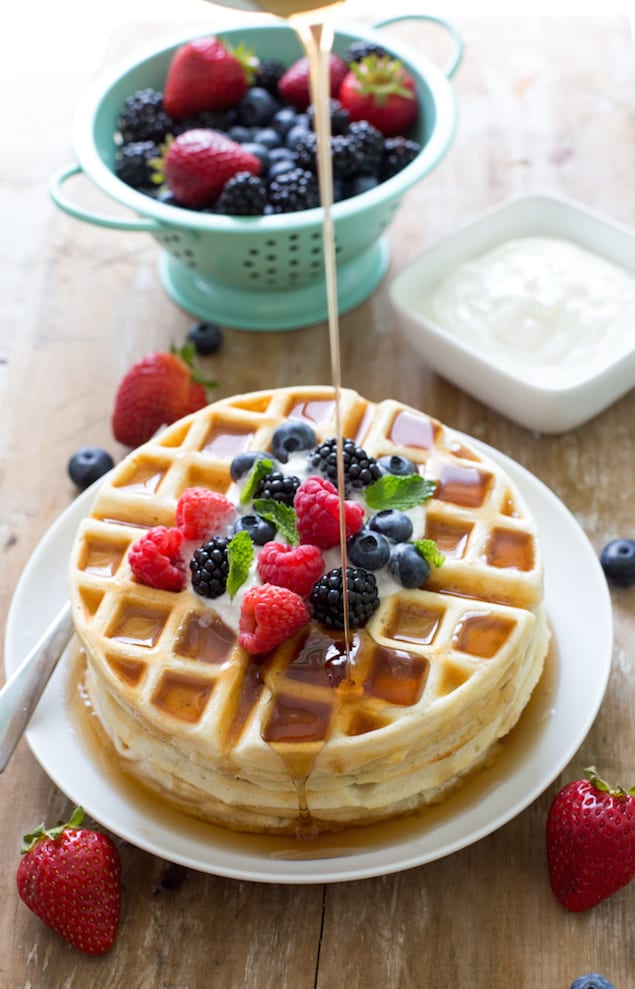 Perfect Greek Yogurt Waffle Batter