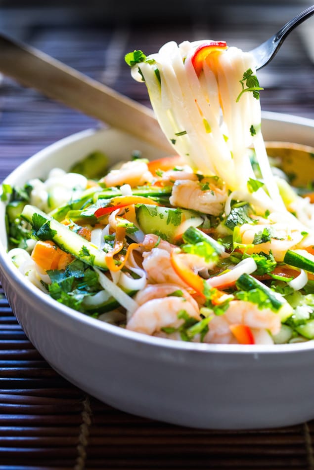 Pickled Vegetables Rice Noodle Salad