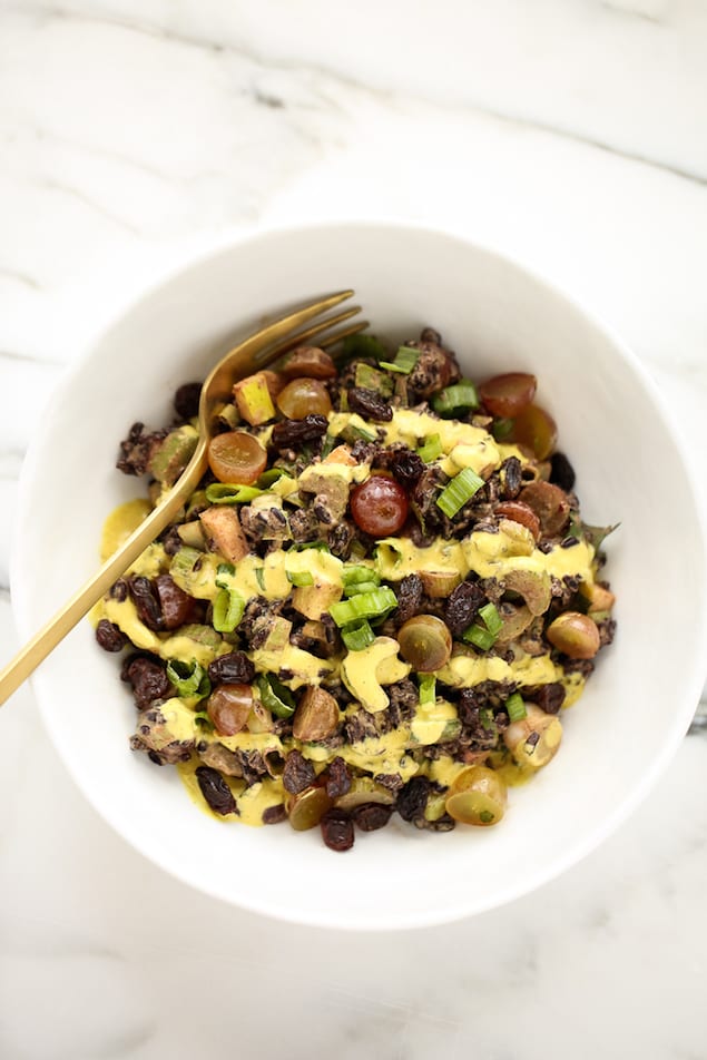 Black Rice Salad with Curry Dressing