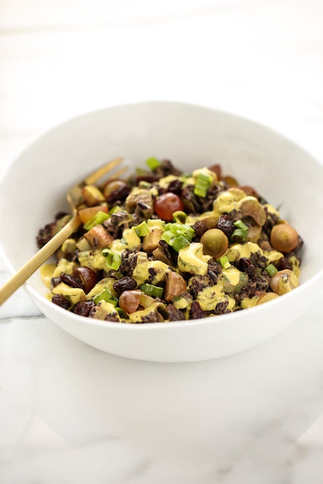 Black Rice Salad with Curry Dressing