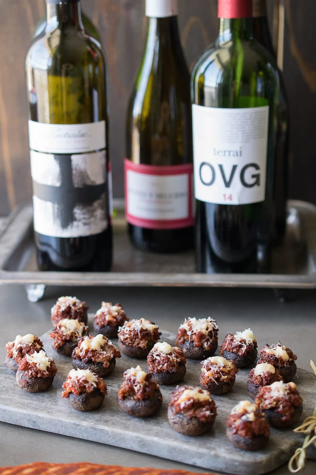 Garnacha Day — Chorizo Filled Mushrooms