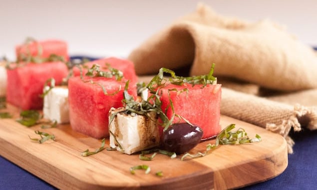 Easy Watermelon, Feta, and Basil Salad