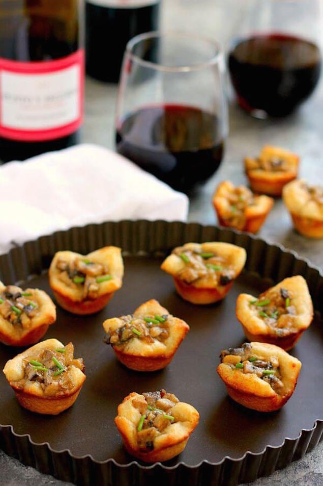 Garnacha Day — Mushroom and Parmesan Bites