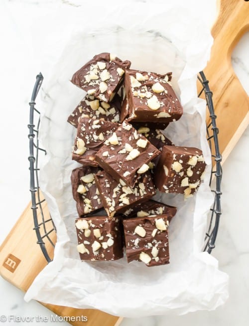 Nutty Salted Dark Chocolate Fudge