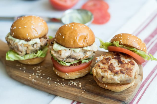 Wasabi Aioli and Tuna Sliders