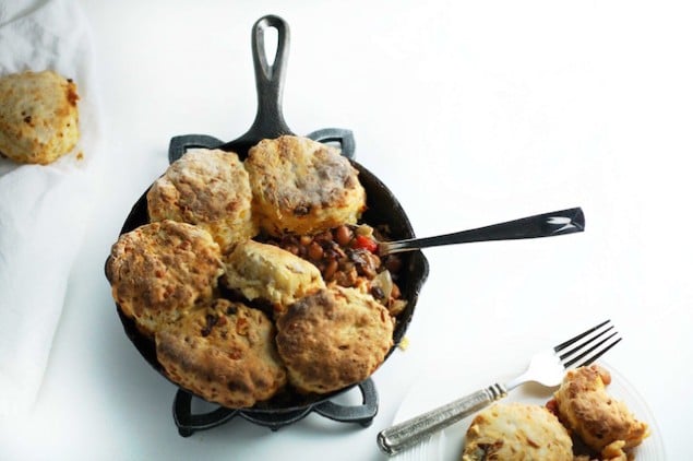 Cheddar Biscuit Topped Chili