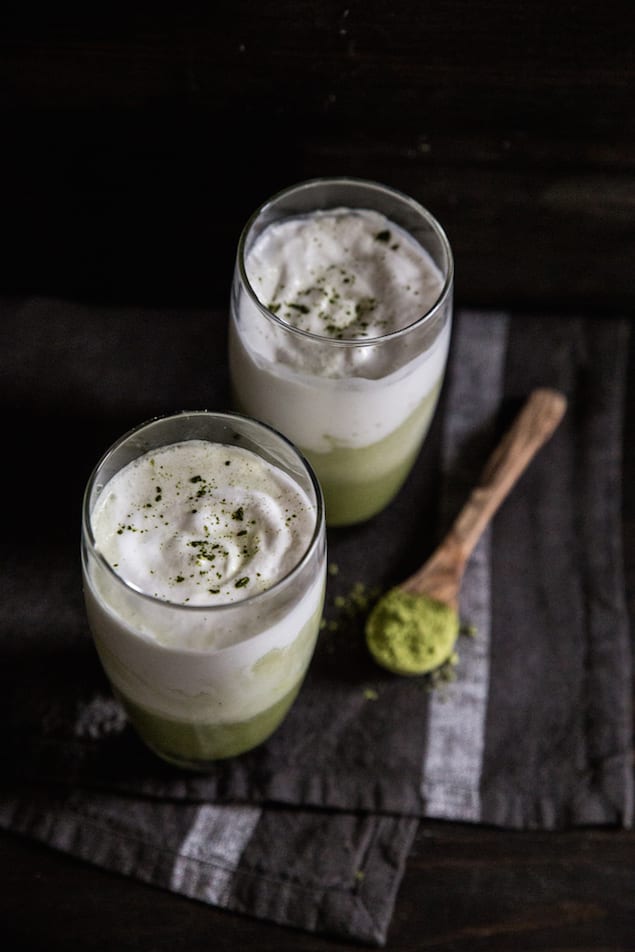 Iced Matcha and Coconut Latte
