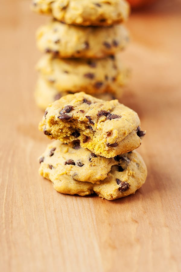Chewy Chocolate Chip and Pumpkin Cookies