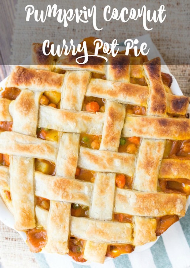 Coconut curry and pumpkin make this pot pie recipe extra comforting and delicious.