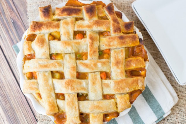 Coconut curry and pumpkin make this pot pie recipe extra comforting and delicious.