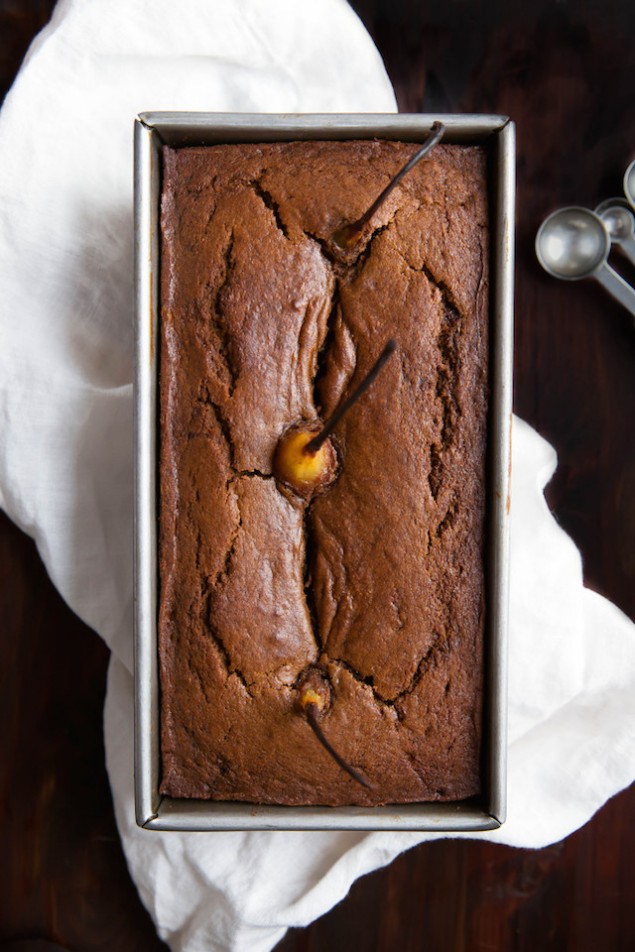 Poached Pear Ginger Cake