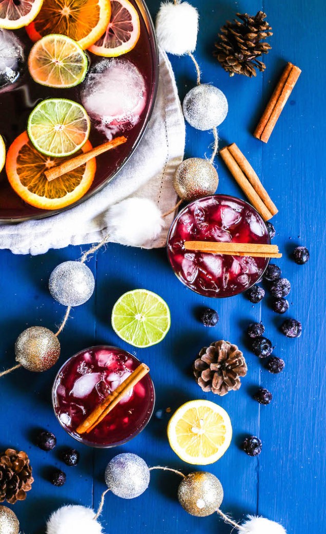 Spiced Blueberry Rum Punch