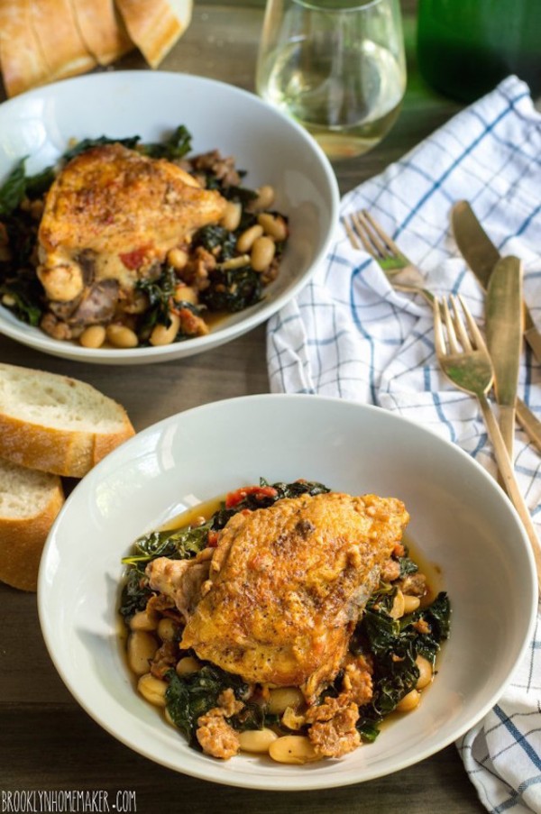 Kale And White Bean Braised Chicken 3050